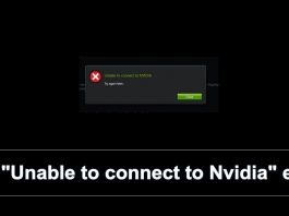 Unable to connect to Nvidia error