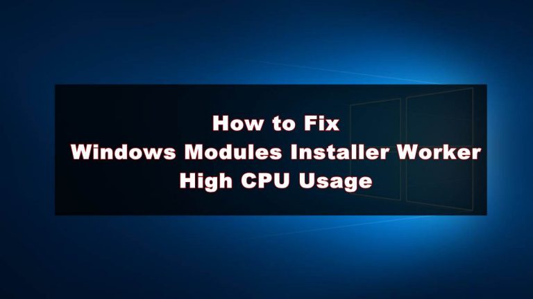 windows modules installer worker