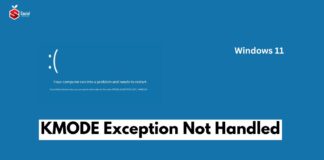 kmode exception not handled windows 11