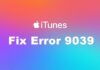 fix itunes error 9039