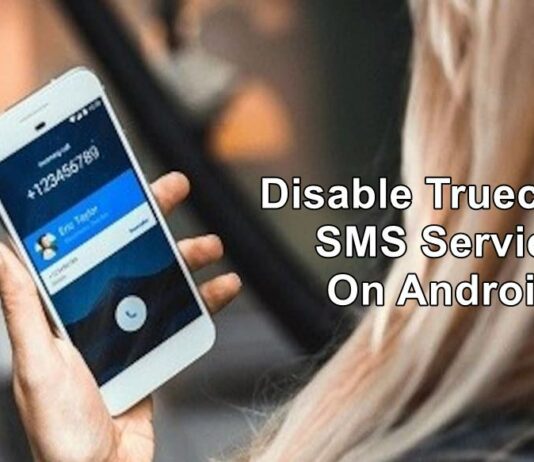 how to disable truecaller sms service on android
