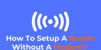 setup a router without modem