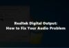 realtk digital audio output