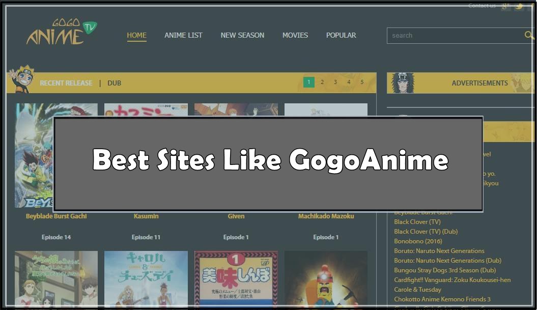 best sites like gogoanime