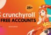 free crunchyroll accounts