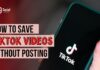 How to save tiktok videos without posting