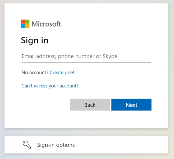 sign in to microsoft