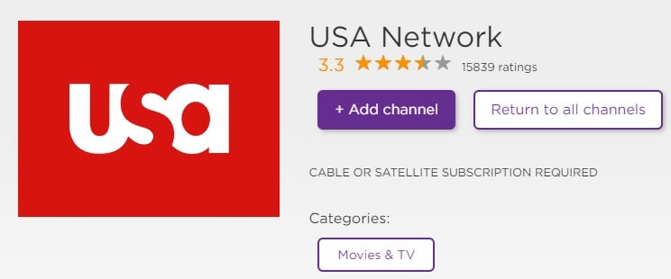 activate usa network on roku
