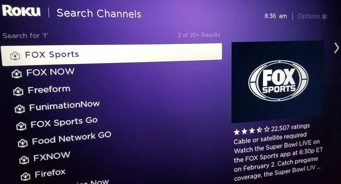 activate fox go sports on roku