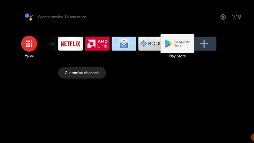 google play store android tv