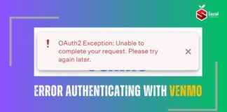 Venmo oauth2 exception error