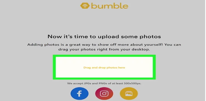bumble upload photos