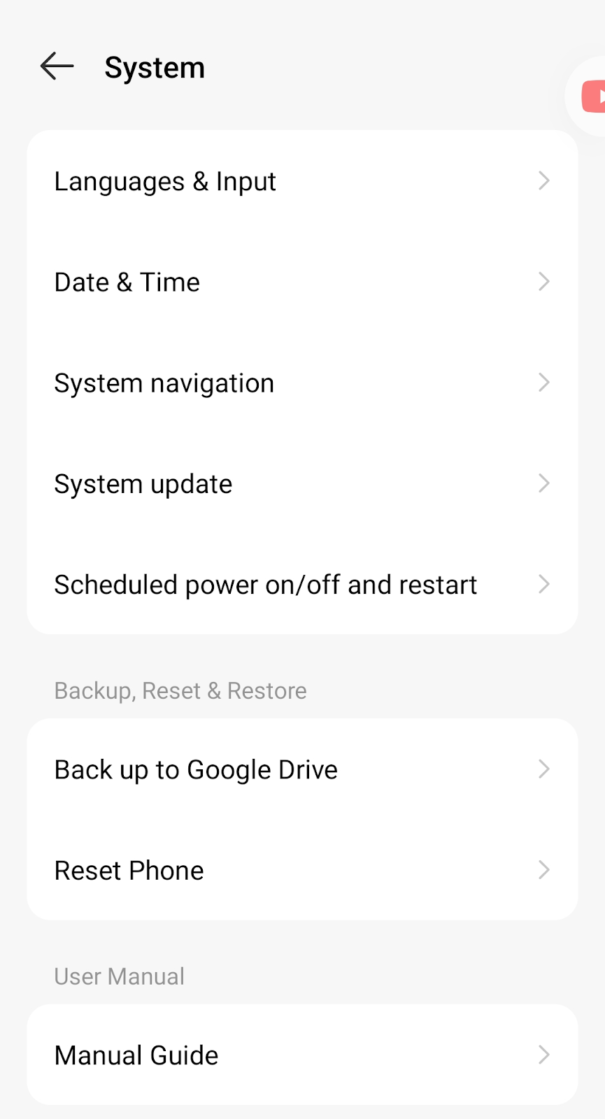 system settings android