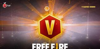 free fire v badge code